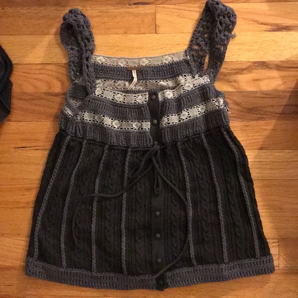 Free People Anthropologie Lace Tank Top XS NWOT